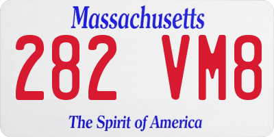 MA license plate 282VM8