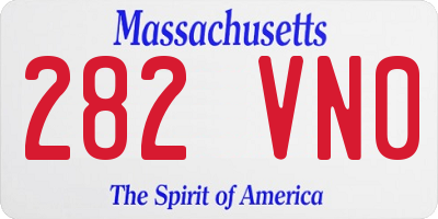 MA license plate 282VN0