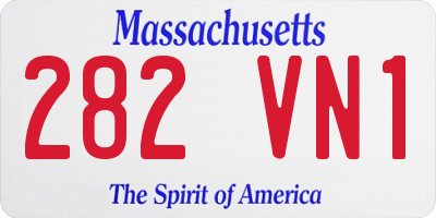 MA license plate 282VN1