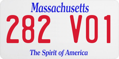 MA license plate 282VO1