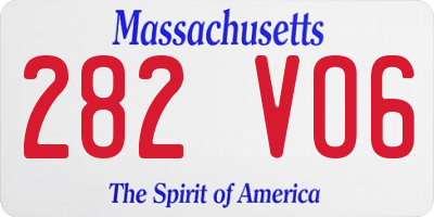 MA license plate 282VO6