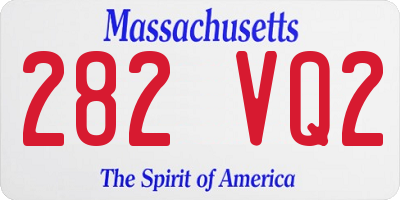 MA license plate 282VQ2