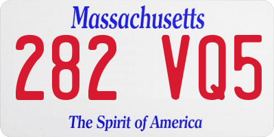 MA license plate 282VQ5