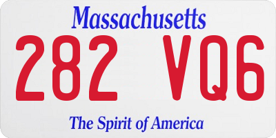 MA license plate 282VQ6