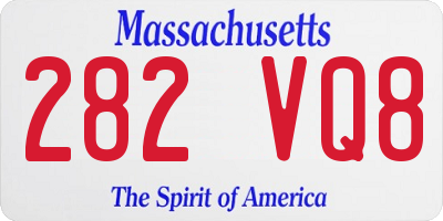 MA license plate 282VQ8