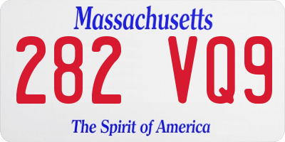 MA license plate 282VQ9