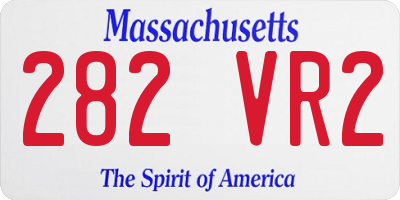 MA license plate 282VR2