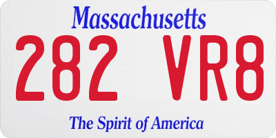 MA license plate 282VR8