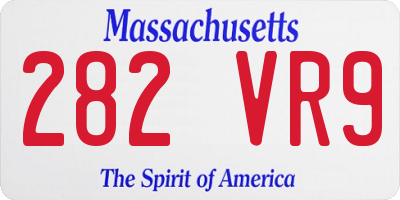 MA license plate 282VR9