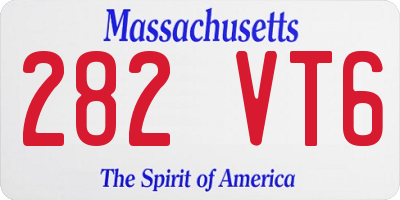 MA license plate 282VT6