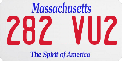 MA license plate 282VU2