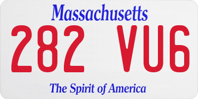 MA license plate 282VU6