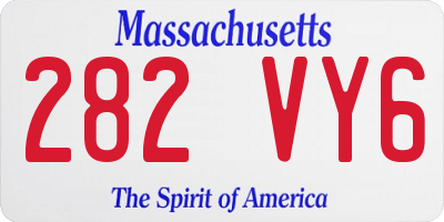 MA license plate 282VY6