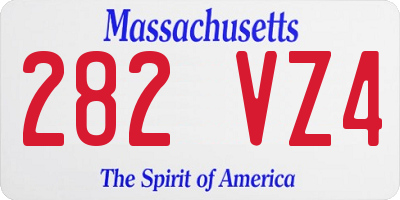 MA license plate 282VZ4