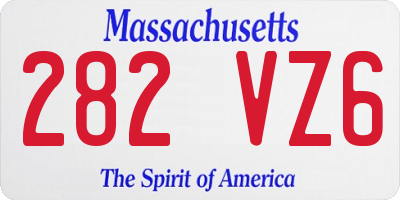 MA license plate 282VZ6