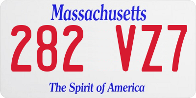 MA license plate 282VZ7
