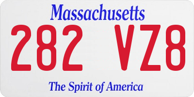 MA license plate 282VZ8