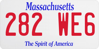 MA license plate 282WE6