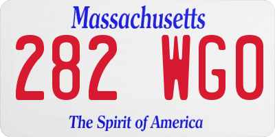 MA license plate 282WG0