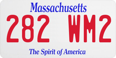 MA license plate 282WM2