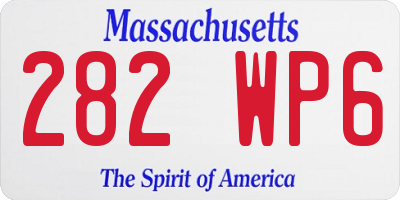 MA license plate 282WP6