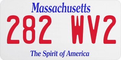 MA license plate 282WV2