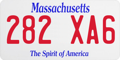 MA license plate 282XA6