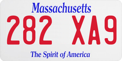 MA license plate 282XA9