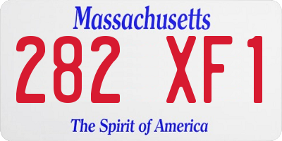 MA license plate 282XF1