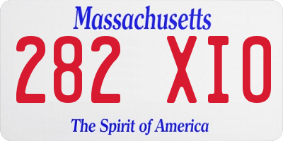 MA license plate 282XI0