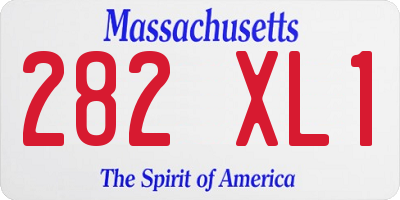 MA license plate 282XL1