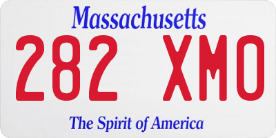 MA license plate 282XM0