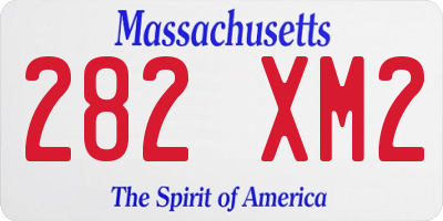 MA license plate 282XM2