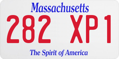 MA license plate 282XP1