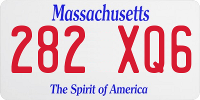 MA license plate 282XQ6