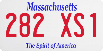 MA license plate 282XS1