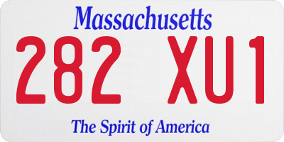 MA license plate 282XU1