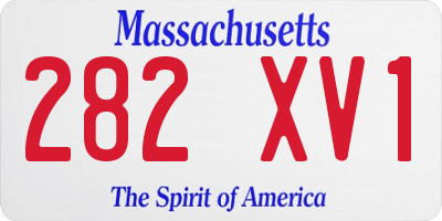 MA license plate 282XV1