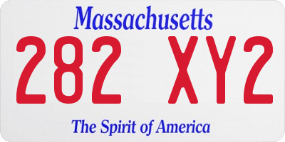 MA license plate 282XY2