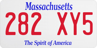 MA license plate 282XY5