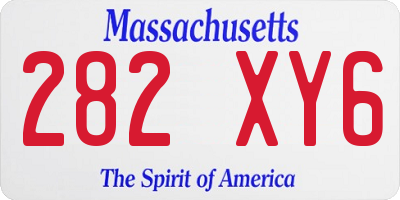 MA license plate 282XY6