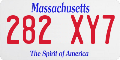 MA license plate 282XY7