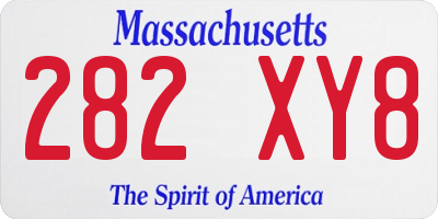 MA license plate 282XY8