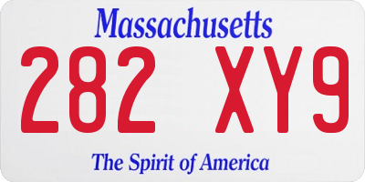 MA license plate 282XY9
