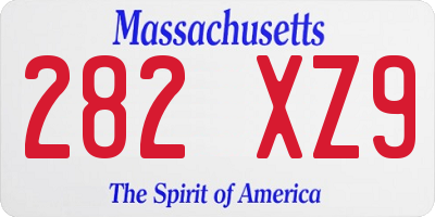 MA license plate 282XZ9