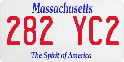 MA license plate 282YC2