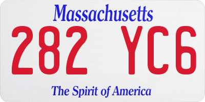 MA license plate 282YC6