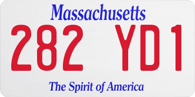 MA license plate 282YD1