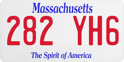 MA license plate 282YH6
