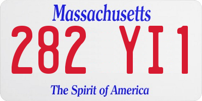 MA license plate 282YI1